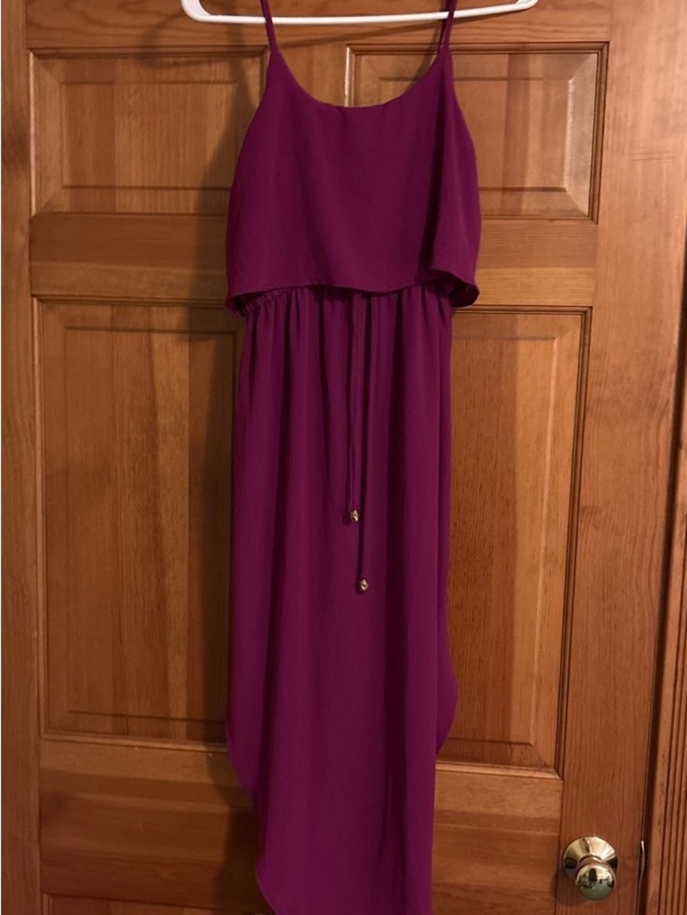 Women's Spaghetti-Strap Magenta Maxi Dress
